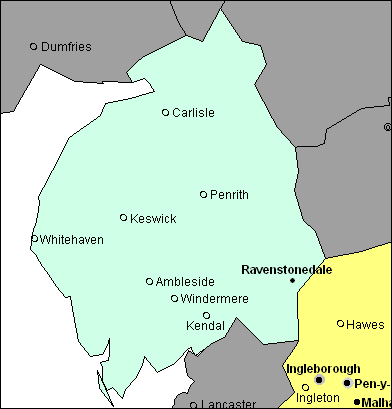 County of Cumbria with scenes, views, pictures, photographs, landscapes, locations and places of interest.