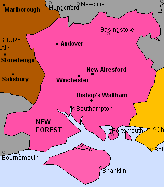 County of Hampshire with scenes, views, pictures, photographs, landscapes, locations and places of interest.