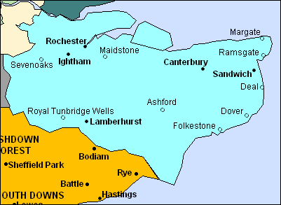 County of Kent with scenes, views, pictures, photographs, landscapes, locations and places of interest.