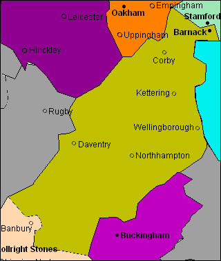 County of Northamptonshire with scenes, views, pictures, photographs, landscapes, locations and places of interest.